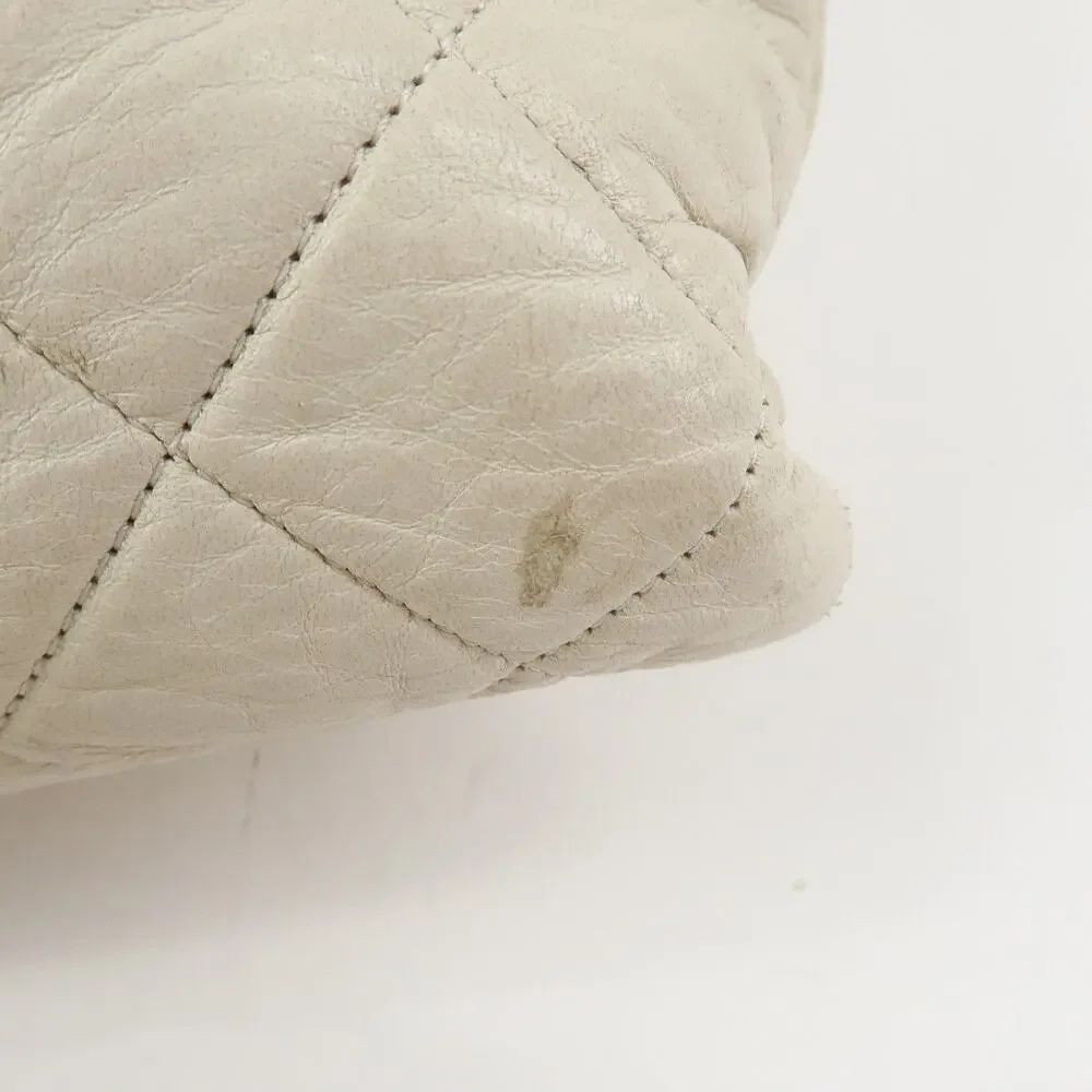 Chanel Matelasse CC Logo Double Flap Lambskin Beige